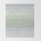 Block print geometrics stripes sage Throw Blanket Gallery Image 2