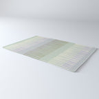 Block print geometrics stripes sage Rug Gallery Image 3