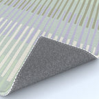 Block print geometrics stripes sage Rug Gallery Image 4