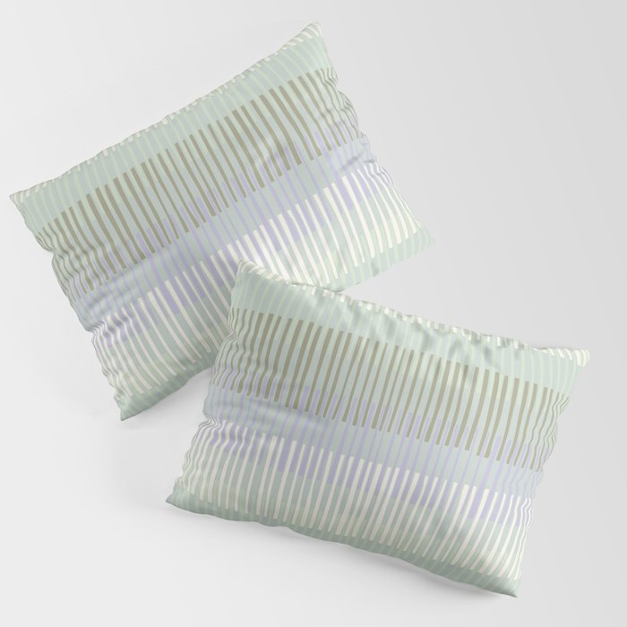 Block print geometrics stripes sage Pillow Sham Gallery Image 3