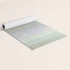 Block print geometrics stripes sage Yoga Mat Gallery Image 2