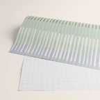Block print geometrics stripes sage Wrapping Paper Gallery Image 2