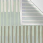 Block print geometrics stripes sage Wall Tapestry Gallery Image 3