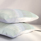 Block print geometrics stripes sage Pillow Sham Gallery Image 3