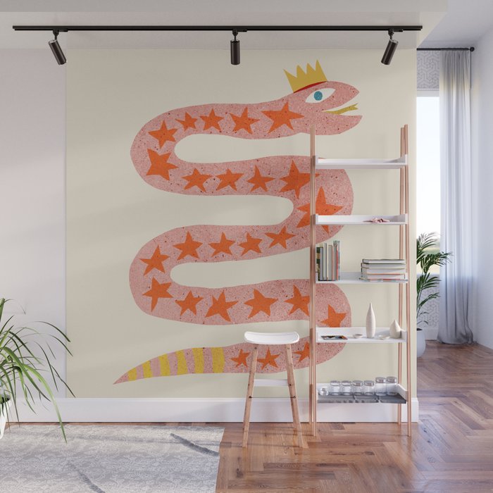 Abstraction_LITTLE_KING_COBRA_SNAKE_CUTE_ADORABLE_POP_ART_0916A Wall Mural Gallery Image 1