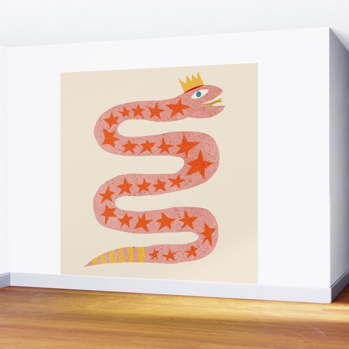 Abstraction_LITTLE_KING_COBRA_SNAKE_CUTE_ADORABLE_POP_ART_0916A Wall Mural Gallery Image 2