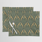 Night Cheetahs - Fern Green and Gold Placemat Gallery Image 1