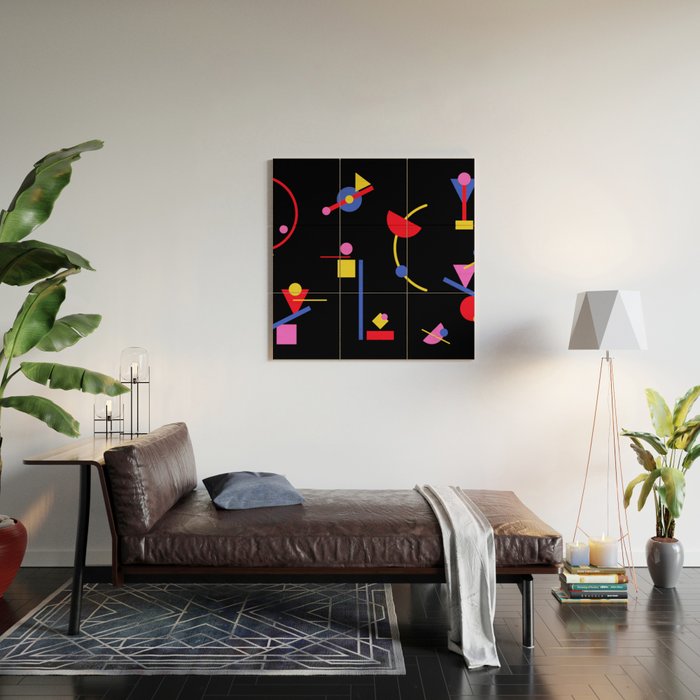 Memphis pattern 86 - 80s / 90s Retro Wood Wall Art Gallery Image 2
