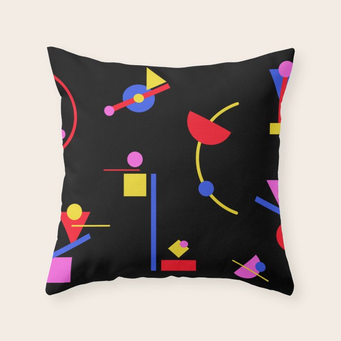 Memphis pattern 86 - 80s / 90s Retro Throw Pillow Gallery Image 1