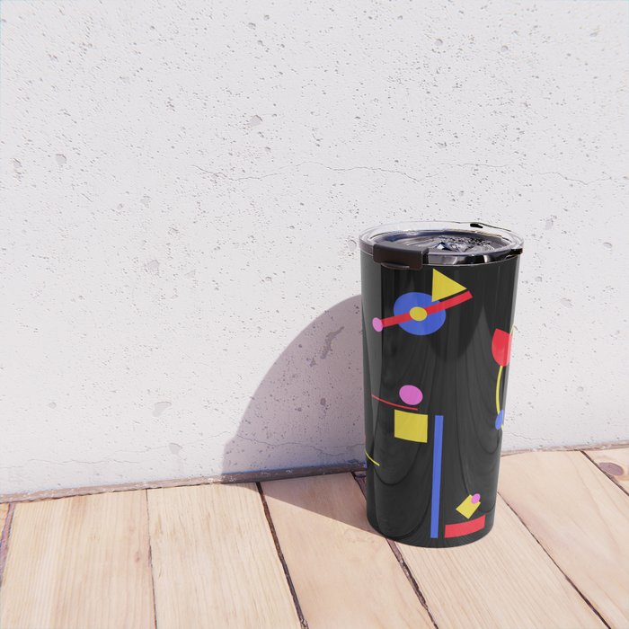Memphis pattern 86 - 80s / 90s Retro Travel Mug Gallery Image 4