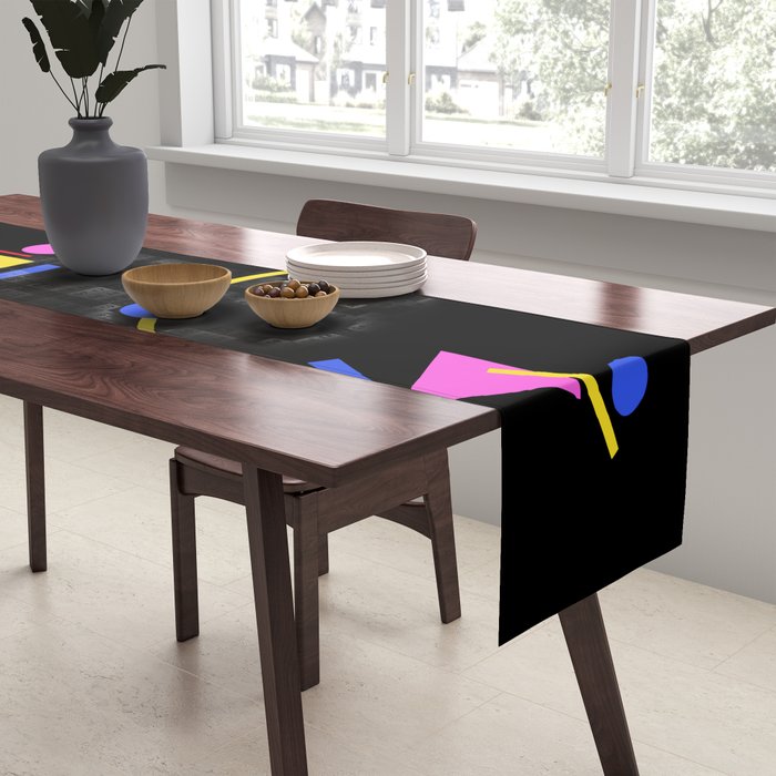 Memphis pattern 86 - 80s / 90s Retro Table Runner Gallery Image 2