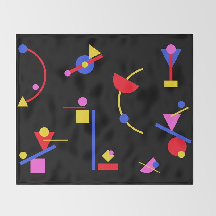 Memphis pattern 86 - 80s / 90s Retro Throw Blanket Gallery Image 2
