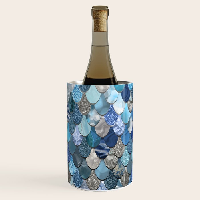 Mermaid Ocean Blue Pattern Wine Chiller Gallery Image 2