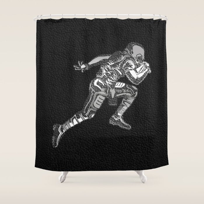 Football Player Shower Curtain Gallery Image 1