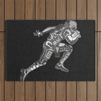 Football Player Outdoor Rug Gallery Image 1