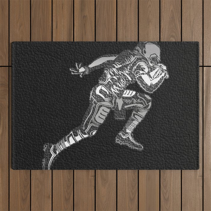 Football Player Outdoor Rug Gallery Image 1