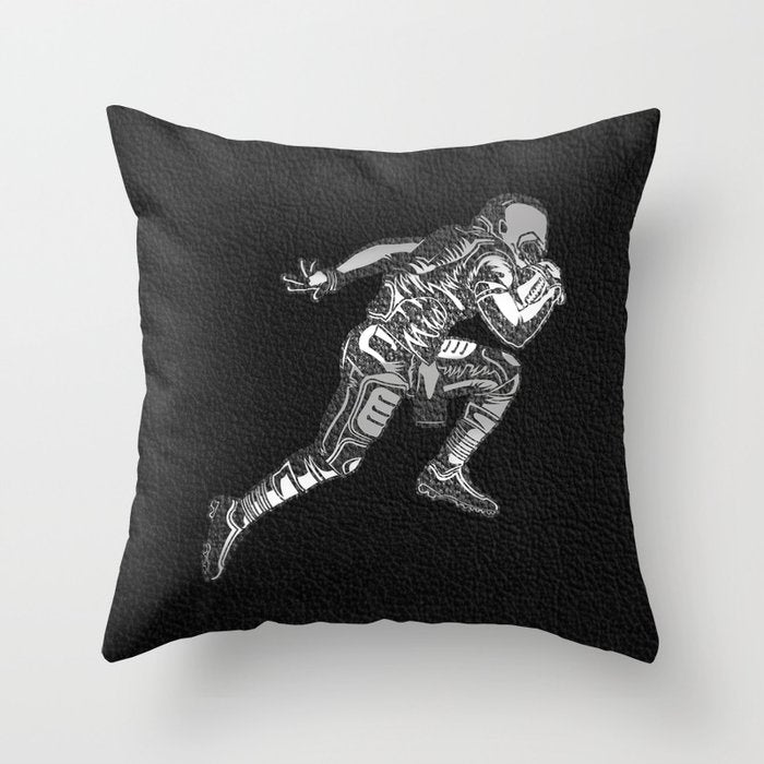 Football Player Throw Pillow Gallery Image 1