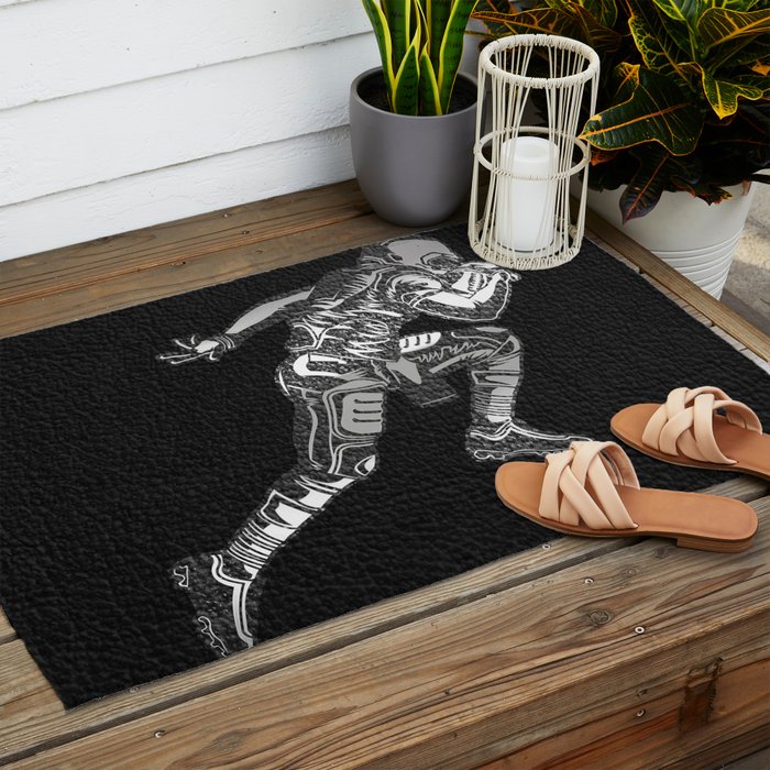 Football Player Outdoor Rug Gallery Image 2