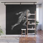 Football Player Wall Mural Gallery Image 1