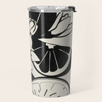 Line Art Oranges 1 Travel Mug Gallery Image 2
