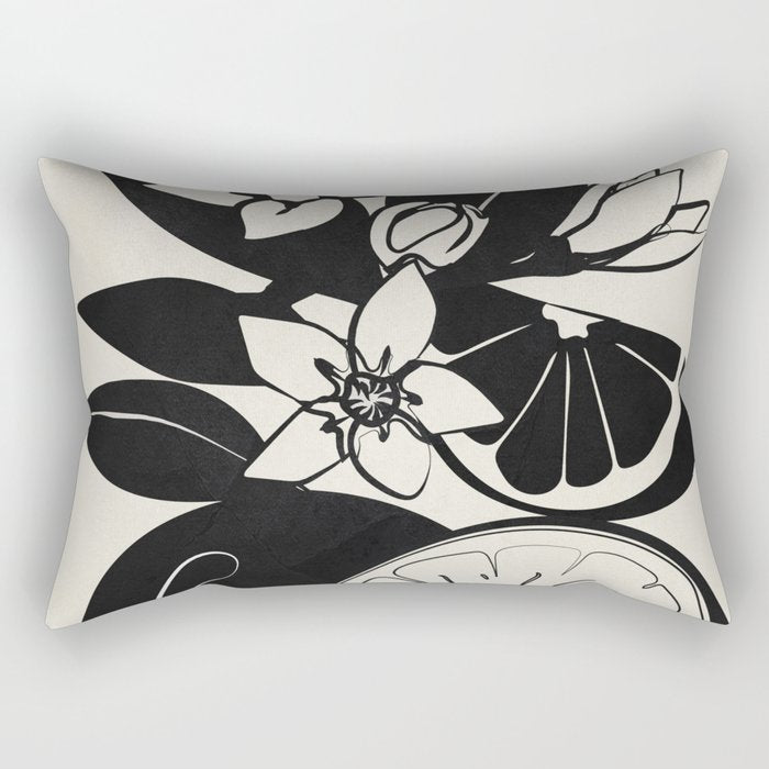 Line Art Oranges 1 Rectangular Pillow Gallery Image 2