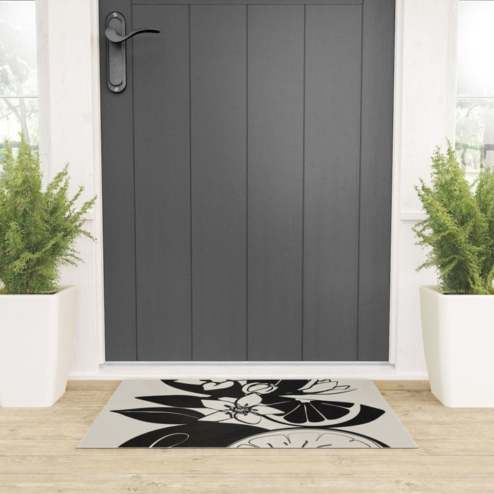 Line Art Oranges 1 Welcome Mat Gallery Image 3