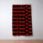 Y2K Cherries - Black Pattern Large Window Curtain Gallery Image 3