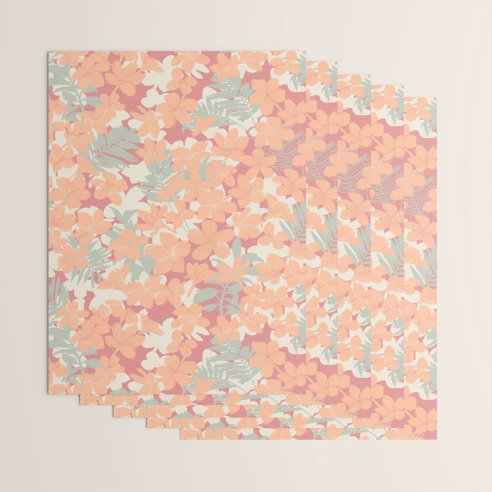 Exotic plumeria flowers A Wrapping Paper Gallery Image 3