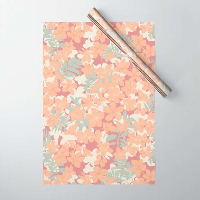 Exotic plumeria flowers A Wrapping Paper Gallery Image 1