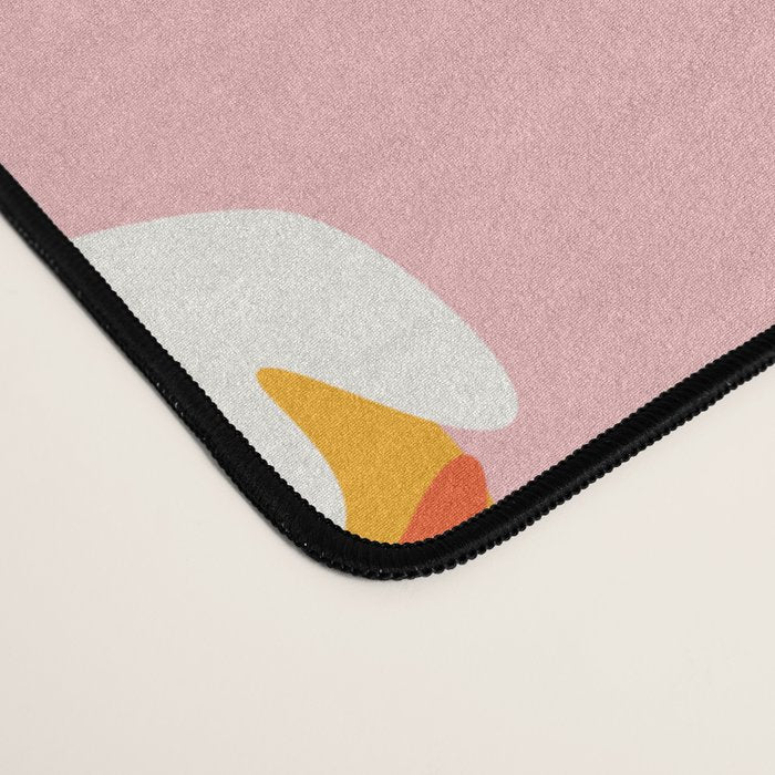 Pink cupcake cartoon food pattern Desk Mat Gallery Image 4