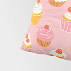 Pink cupcake cartoon food pattern Pillow Sham Gallery Image 4