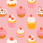 Pink cupcake cartoon food pattern Coffee Mug Gallery Image 2