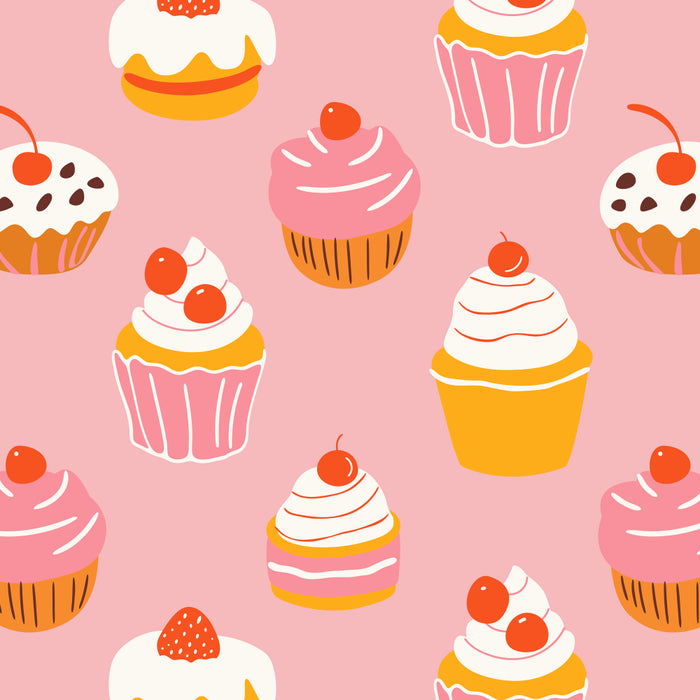 Pink cupcake cartoon food pattern Coffee Mug Gallery Image 2