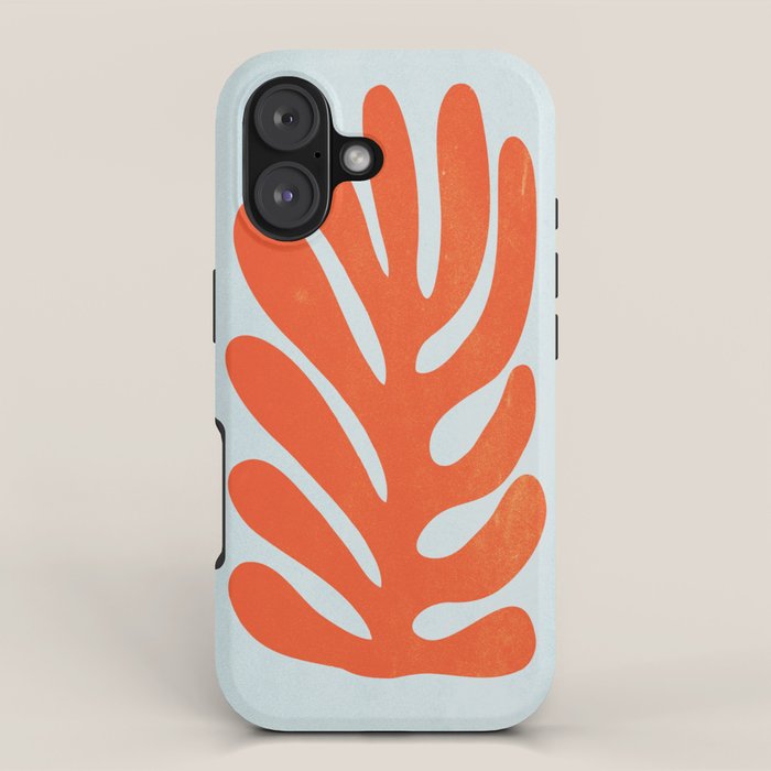 Fire Red: Wild Leaf | Matisse Foliage Paper Cutouts 01 iPhone Case Gallery Image 1