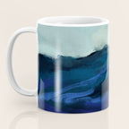 ocean wave blue abstract painting Coffee Mug Gallery Image 3