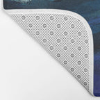 ocean wave blue abstract painting Bath Mat Gallery Image 2