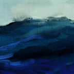 ocean wave blue abstract painting Coffee Mug Gallery Image 2