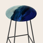 ocean wave blue abstract painting Stool Gallery Image 2