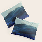 ocean wave blue abstract painting Pillow Sham Gallery Image 3