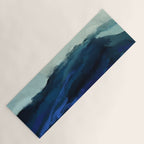 ocean wave blue abstract painting Yoga Mat Gallery Image 1