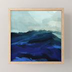 ocean wave blue abstract painting Mini Art Print Gallery Image 1