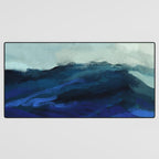 ocean wave blue abstract painting Desk Mat Gallery Image 3