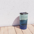 ocean wave blue abstract painting Travel Mug Gallery Image 4