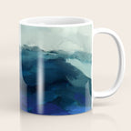 ocean wave blue abstract painting Coffee Mug Gallery Image 1