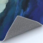 ocean wave blue abstract painting Rug Gallery Image 4