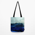 ocean wave blue abstract painting Tote Bag Gallery Image 2