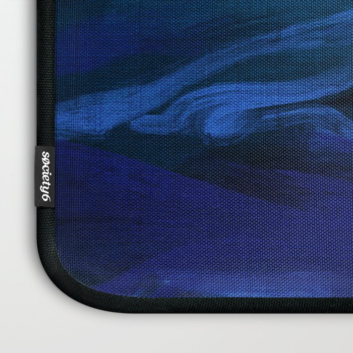 ocean wave blue abstract painting Laptop Sleeve Gallery Image 3