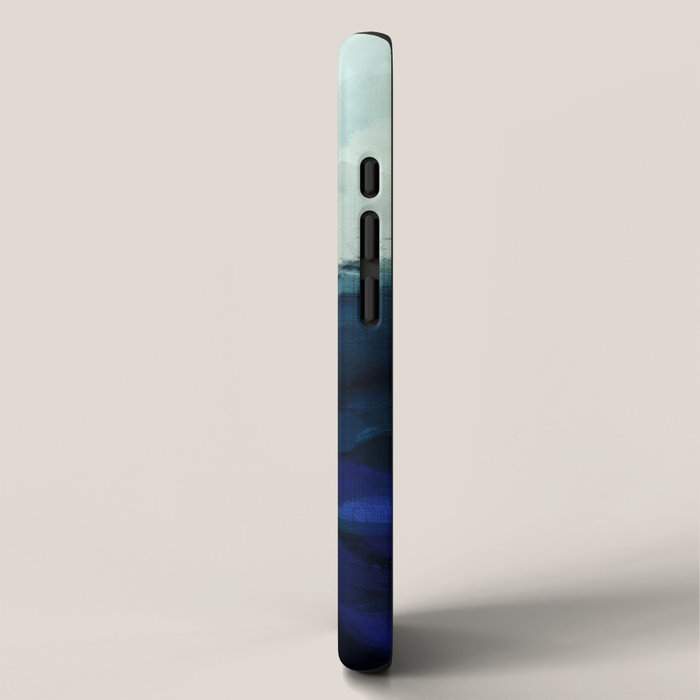 ocean wave blue abstract painting iPhone Case Gallery Image 2