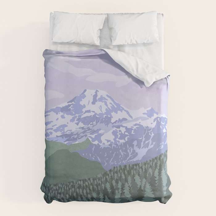 Mount Baker National Forest, Washington State, National Park Duvet Cover Gallery Image 1