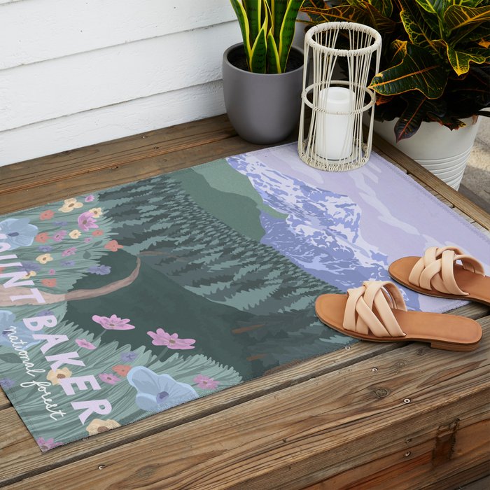 Mount Baker National Forest, Washington State, National Park Outdoor Rug Gallery Image 2